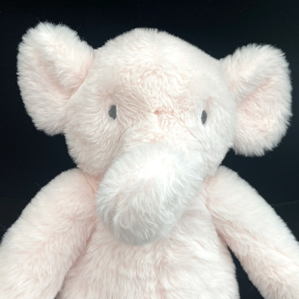 Cloud Island Pale pink elephant embroidered eyes T24